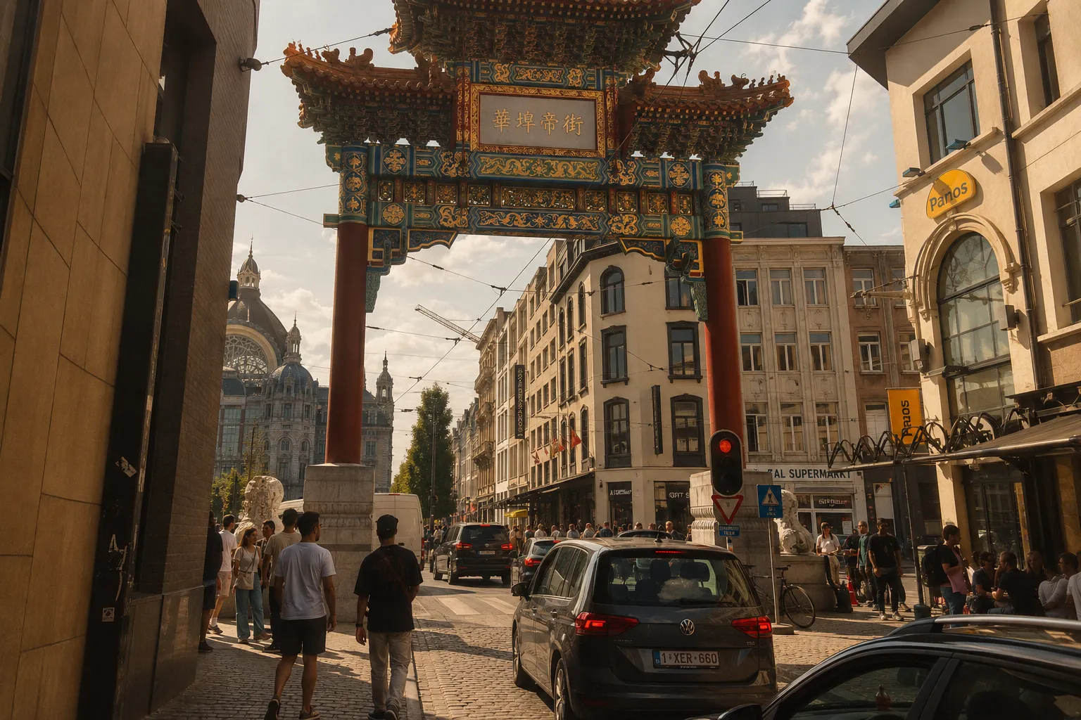 La puerta de entrada al barrio chino de Amberes