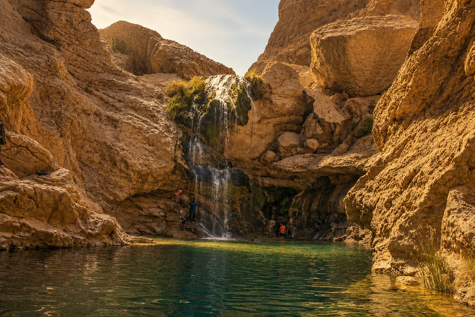 Wadi Al Arbeieen, con sus pozas y casi sin gente