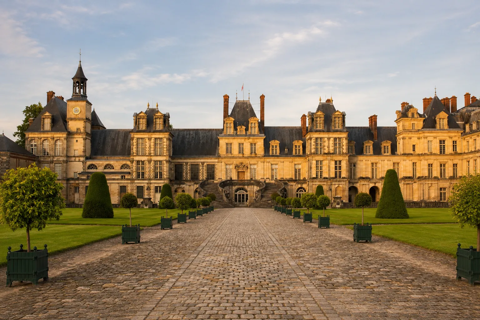 El palacio de Fontainebleau, al sureste de París